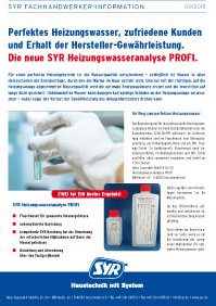 Die neuen SYR Heizungswasseranalyse PROFI.