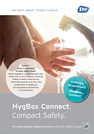 The flushing station for
hygienically perfect drinking water